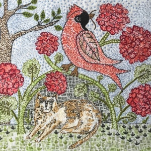 Cardinal and Cat