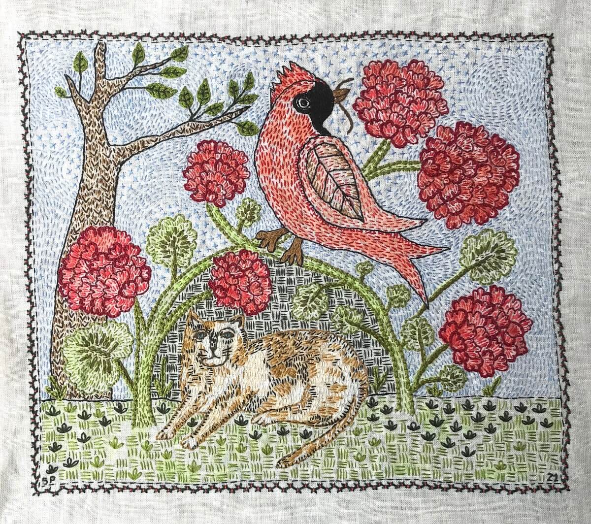 Cardinal and Cat